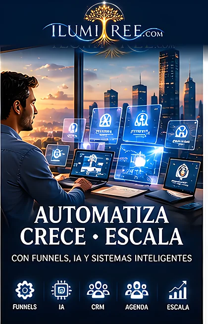 CRM y sistemas de ventas automatizados con funnels, IA, agenda y escalabilidad