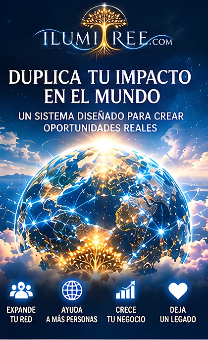 Red digital mundial conectada por un árbol luminoso: duplicación digital y oportunidades globales