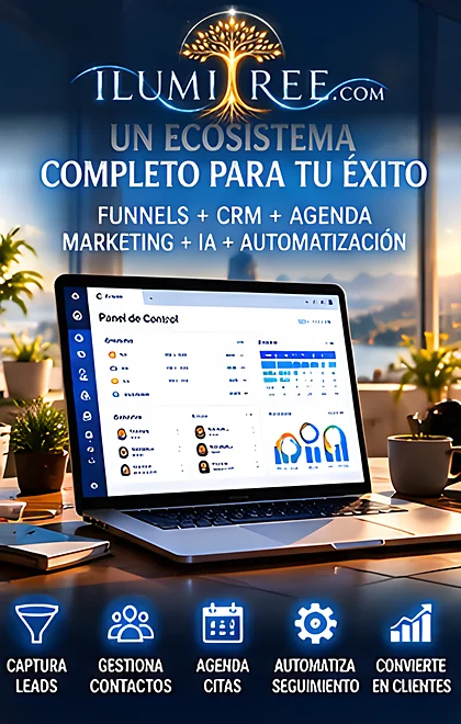 Panel de gestión comercial con CRM, agenda, marketing y procesos para convertir en clientes
